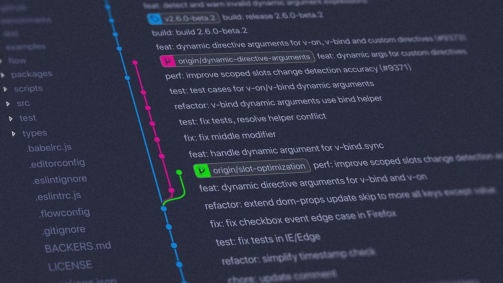 Code on multiple monitors evoking GitHub's developer workflow