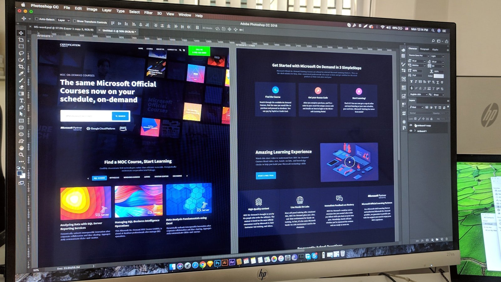Design-focused workspace evoking polished AI-generated UIs