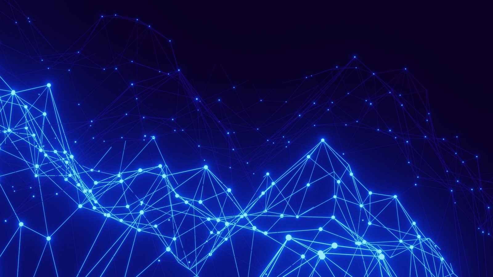 Abstract decentralized network diagram, illustrative for a Vast.ai marketplace review.