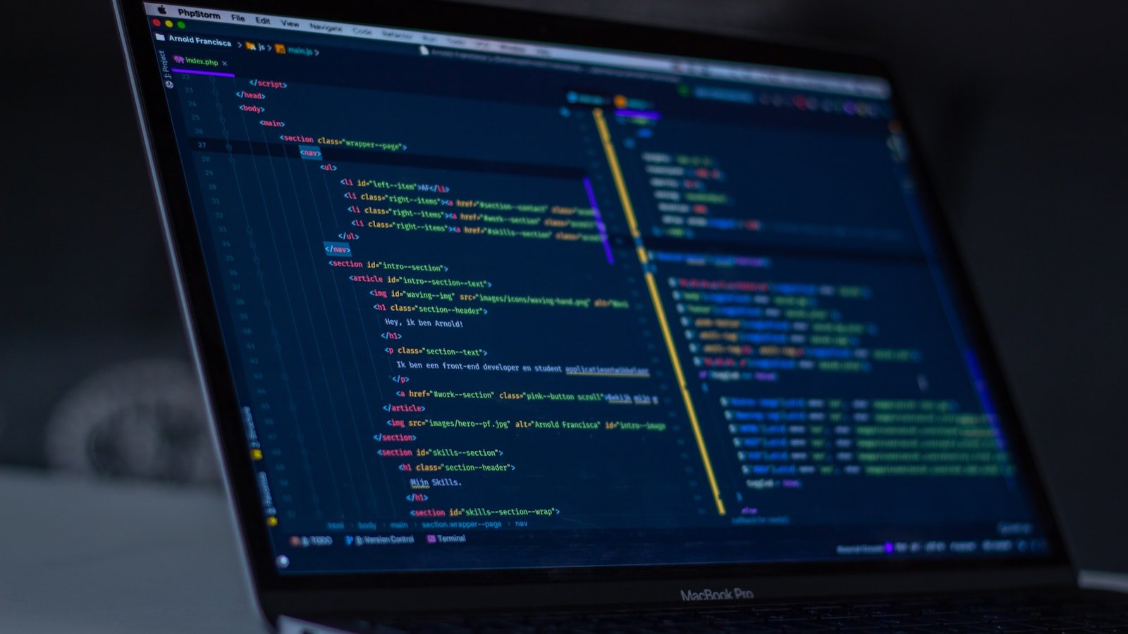 Code editor with AI suggestions evoking AI-assisted development